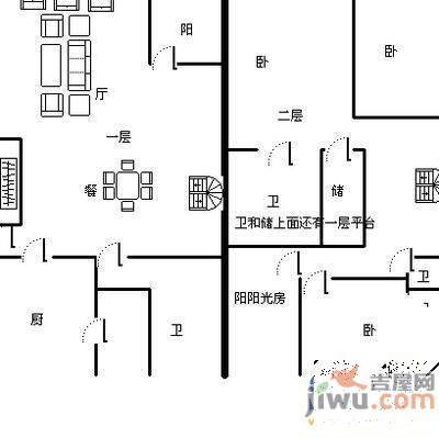 听涛雅苑别墅4室3厅3卫150㎡户型图