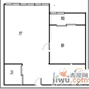 拓东路96号1室1厅1卫户型图