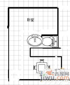 拓东路96号1室1厅1卫户型图