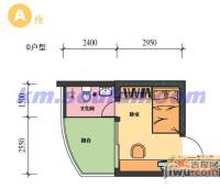 昆都怡嘉合1室1厅1卫21.5㎡户型图