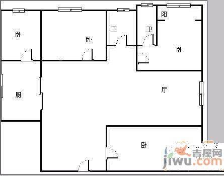 福林广场4室2厅2卫户型图