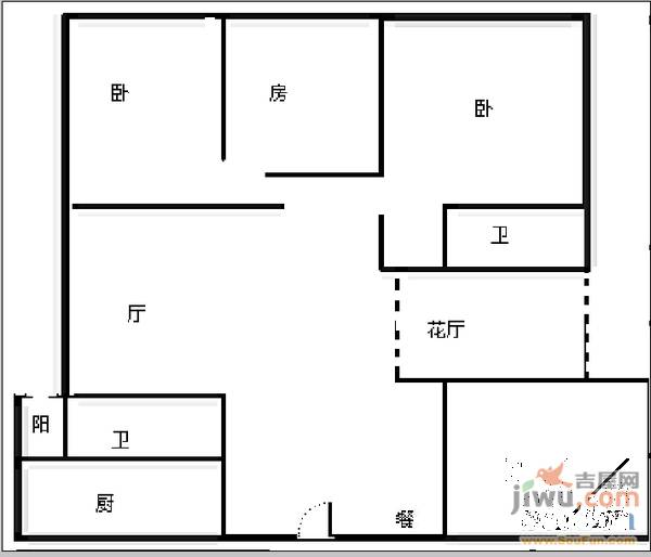 金江小区4室2厅2卫182㎡户型图