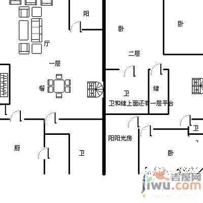 天城园林居别墅4室3厅2卫户型图