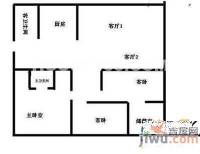 福德小区2室2厅1卫60㎡户型图