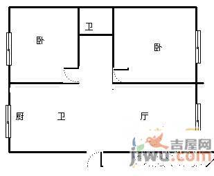 樱花丽景1室1厅1卫42㎡户型图