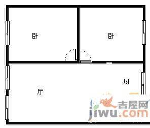 王大桥小区2室1厅1卫户型图