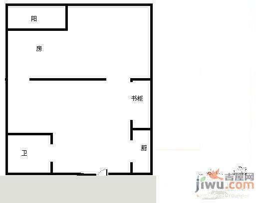 城市理想2室1厅1卫96.8㎡户型图