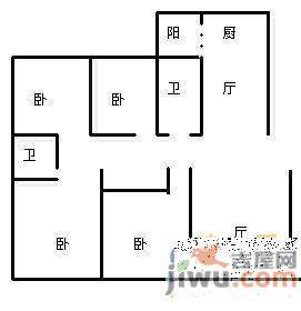 裕康花园4室2厅2卫户型图