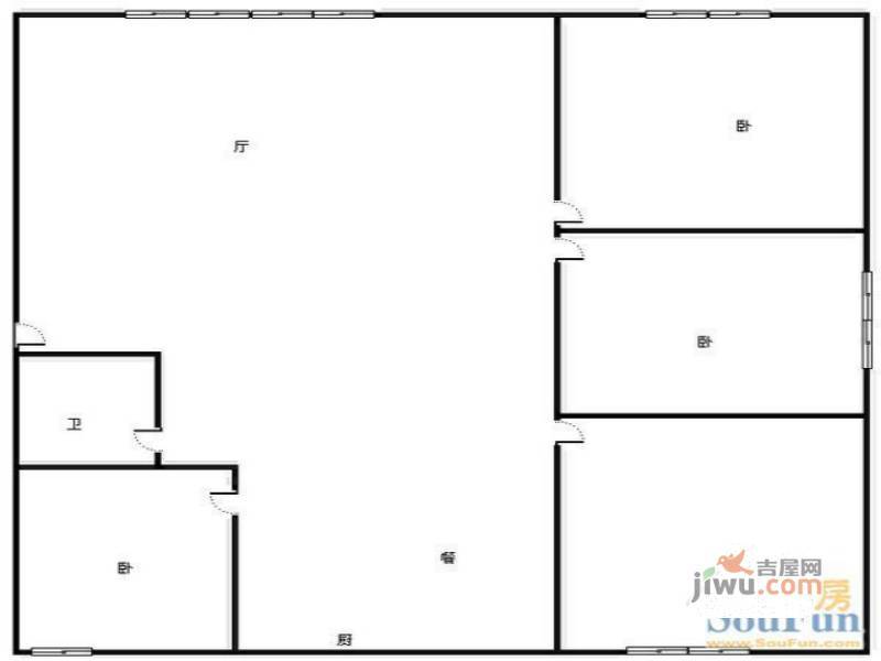 化建小区1室1厅1卫户型图