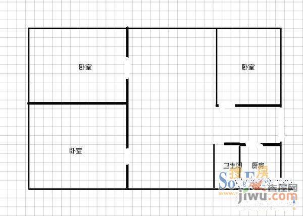 化建小区1室1厅1卫户型图