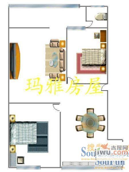 化建小区1室1厅1卫户型图