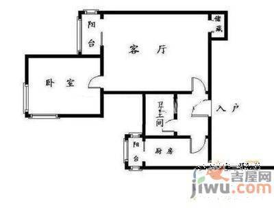 化建小区1室1厅1卫户型图