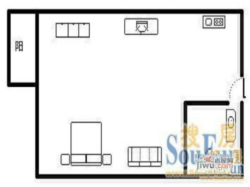 菠萝小区2室2厅1卫户型图