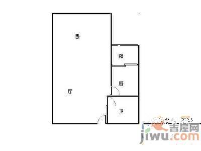 四季公寓1室1厅1卫61㎡户型图