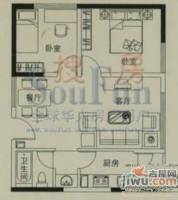 时光俊园2室2厅1卫70.4㎡户型图