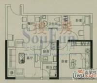 时光俊园2室2厅1卫67㎡户型图
