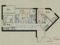 时光俊园1室1厅1卫56.4㎡户型图