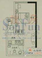 时光俊园1室1厅1卫34.8㎡户型图