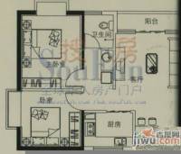 时光俊园2室2厅1卫75.6㎡户型图