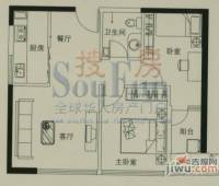 时光俊园2室2厅1卫71.2㎡户型图