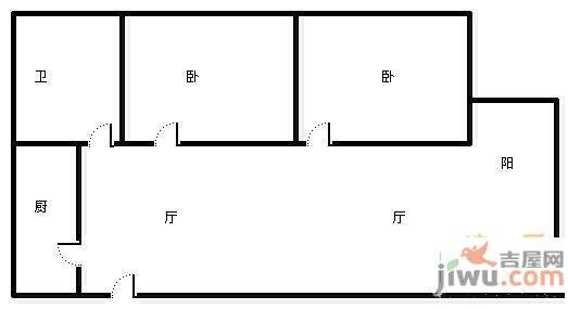 新迎小区3室3厅1卫135㎡户型图