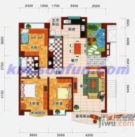 赢城洋楼3室2厅2卫121.7㎡户型图