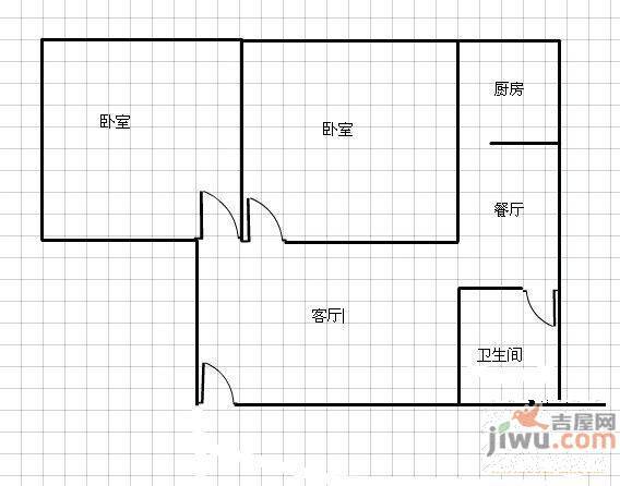 颐园里3室2厅1卫89㎡户型图