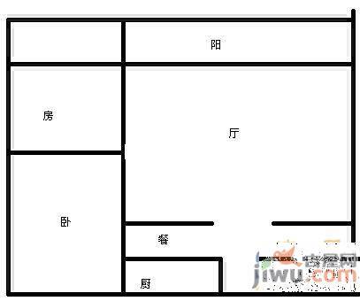 颐园里3室2厅1卫89㎡户型图