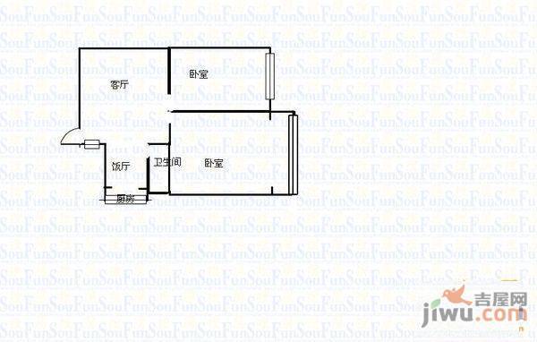 曙光小区2室1厅1卫72㎡户型图