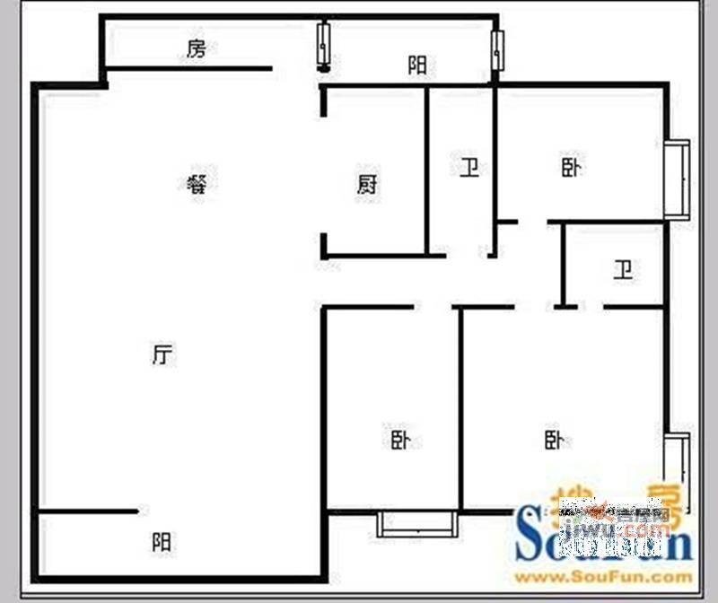 江宁湾2室1厅1卫80㎡户型图