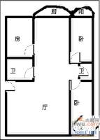 新青年商住楼0室1厅1卫户型图