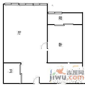 拓东路96号1室1厅1卫户型图