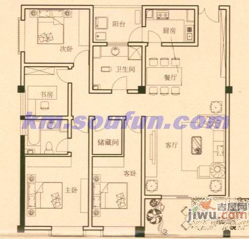 翠羽丹霞4室2厅2卫177.8㎡户型图