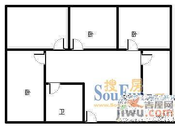 小坝刘家营2室1厅1卫户型图