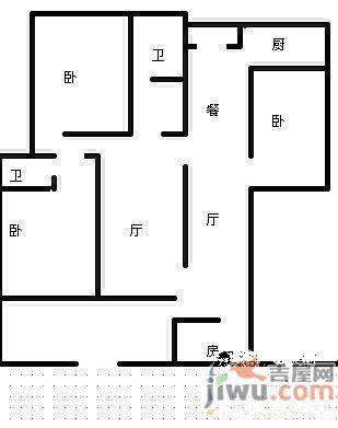 枫林盛景3室2厅2卫122㎡户型图