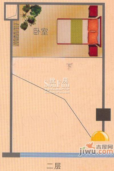 糖果公寓普通住宅34.4㎡户型图