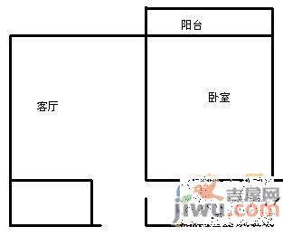 金叶缇香爱尚1室1厅1卫35㎡户型图