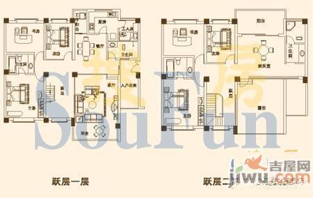 碧水蓝天6室3厅4卫285㎡户型图