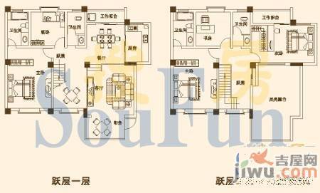 碧水蓝天5室3厅4卫238㎡户型图