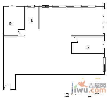 嘉年华2室2厅1卫127㎡户型图