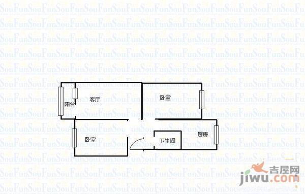 文明新村0室2厅1卫户型图