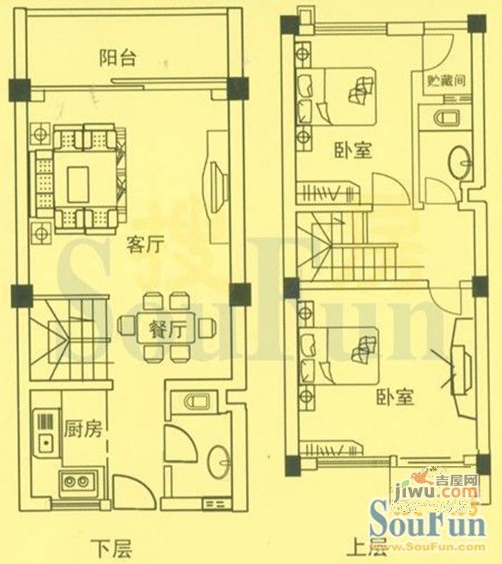 都市坐标3室2厅2卫户型图