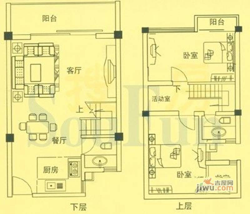 都市坐标3室2厅2卫户型图