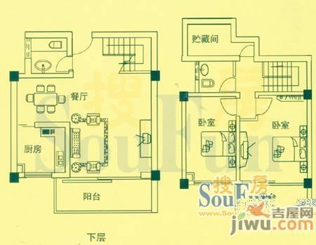 都市坐标3室2厅2卫户型图