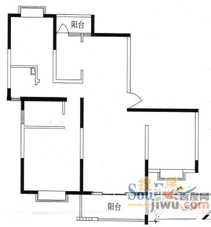 天水嘉园2室2厅1卫户型图