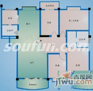 人与自然4室3厅2卫151㎡户型图