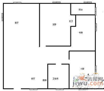 樱花丽景1室1厅1卫42㎡户型图