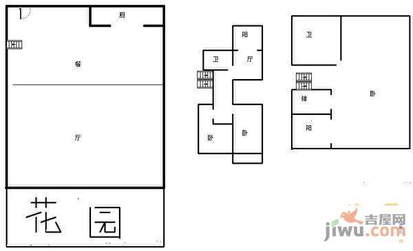 波西米亚花园4室3厅3卫201㎡户型图