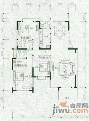 波西米亚花园4室3厅3卫201㎡户型图