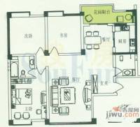 德尚国际村3室2厅2卫132.4㎡户型图